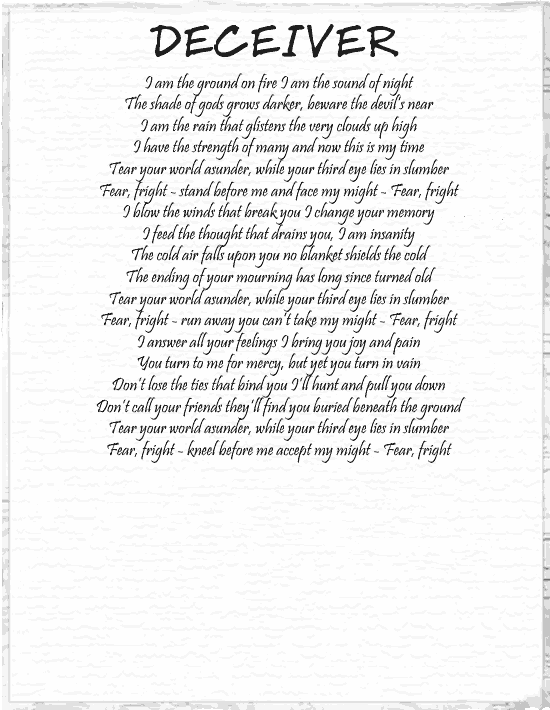 Mindscape Deceiver Lyrics